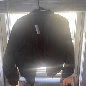 Olive green bomber jacket